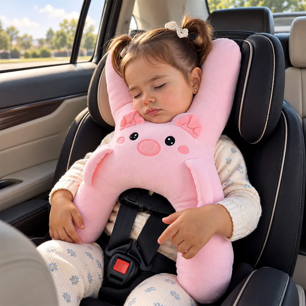 Sleepycars Kids Travel Neck Support Pillow For Car And Airplane Head Cushion