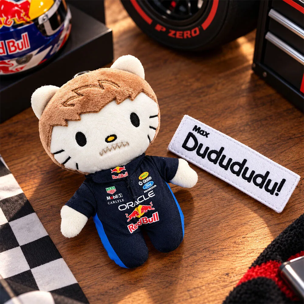 F1 Max Dudududu Verstappen x Hello Kitty Plush Charm Keychain 8 F1 Max Dudududu Verstappen x Hello Kitty Plush Charm Keychain