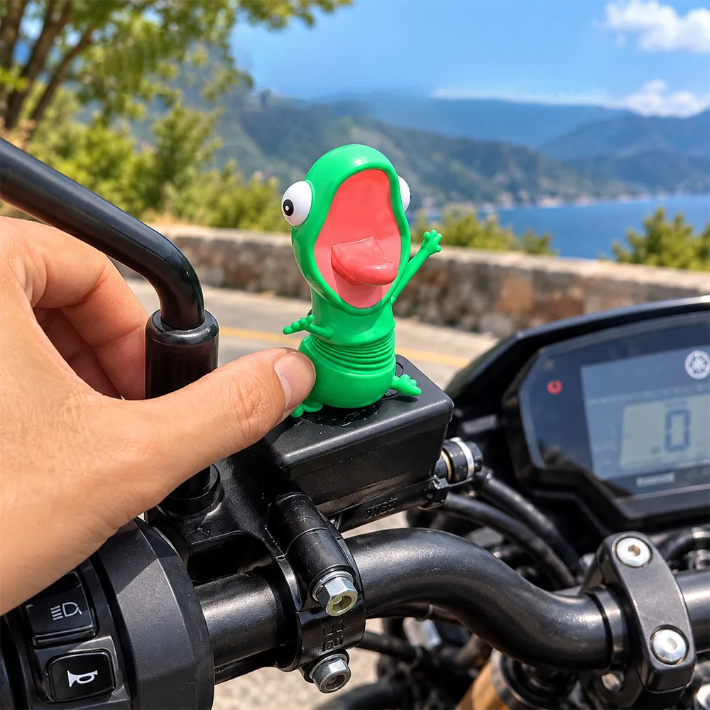 Funny Ridebuddy The Lizard Motorcycle Handlebar
