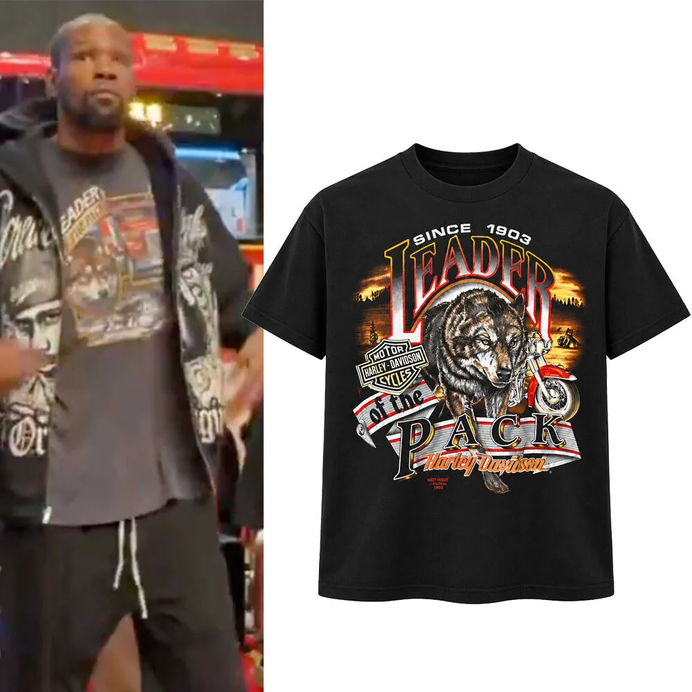 Kevin Durant Harley Davidson Leader of the Pack Wolf Shirt In Macao