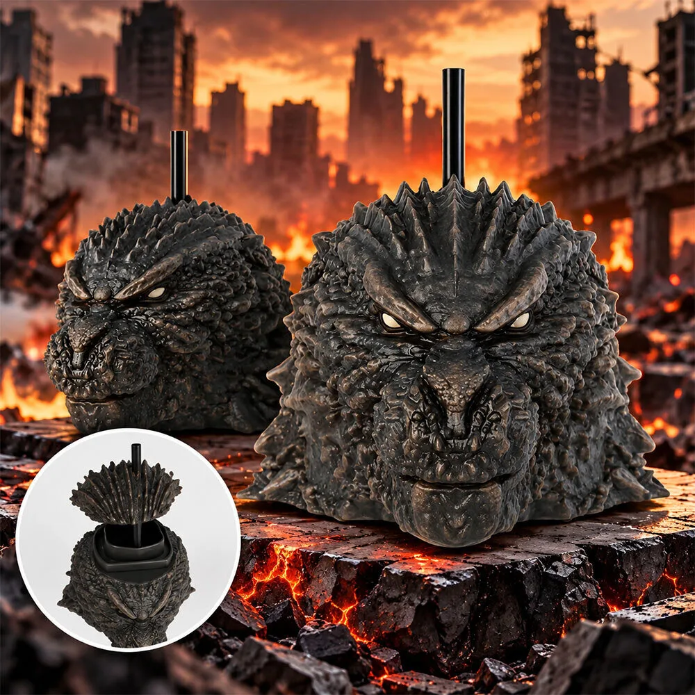 Godzilla Minus One 3D Head Collectible Straw Tumbler Cup