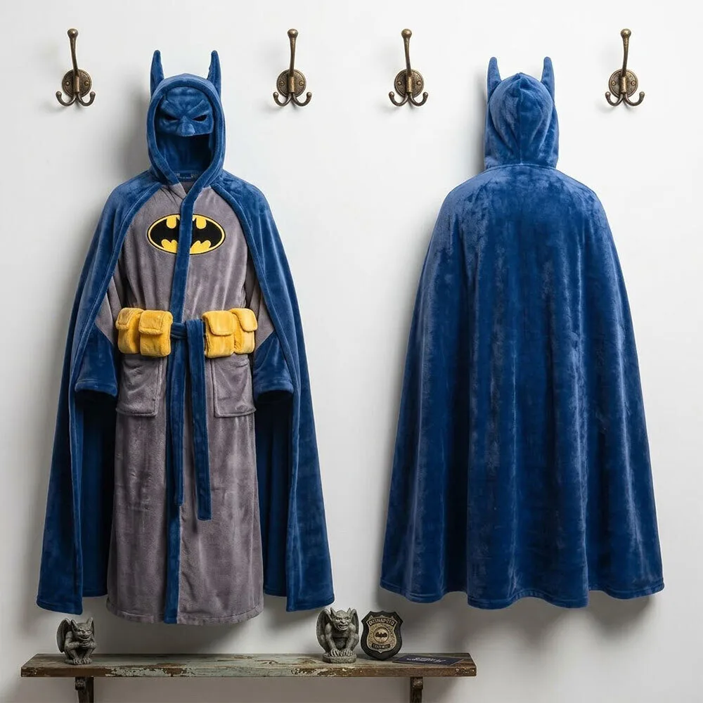 The Batman Plush Hooded Bathrobe Suit Robe 11 The Batman Plush Hooded Bathrobe Suit Robe