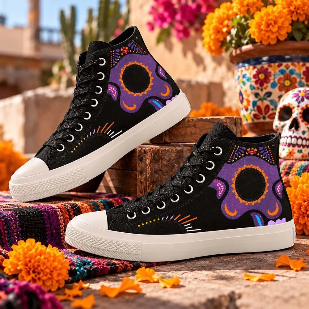 Dia De Los Muertos Converse Veracruz Black Shoes Sneakers 2026